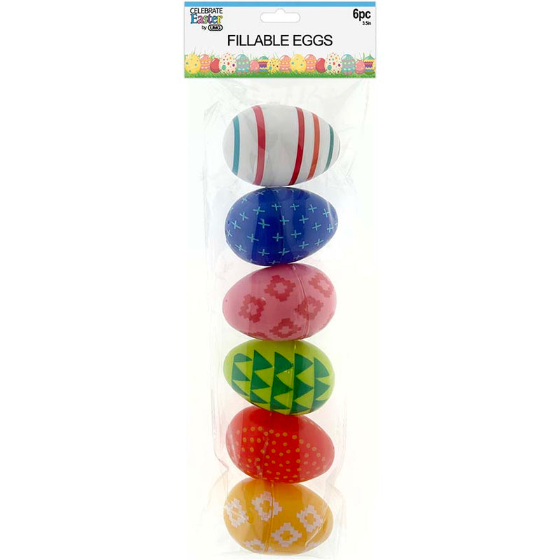 FILLABLE EGGS PRINTED 6PC 3"
