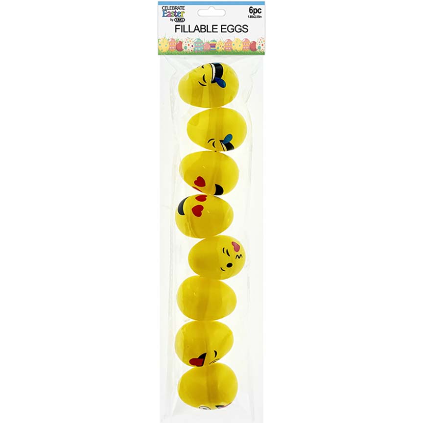 EASTER EGG EMOJI 8PC 2.5"