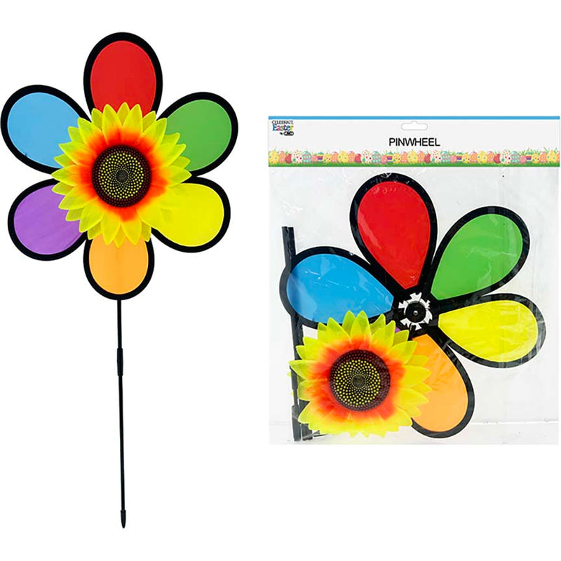 HOME DÉCOR PINWHEEL SUNFLOWER W/BLACK BORDER 12x20in (30.48x50.8cm)