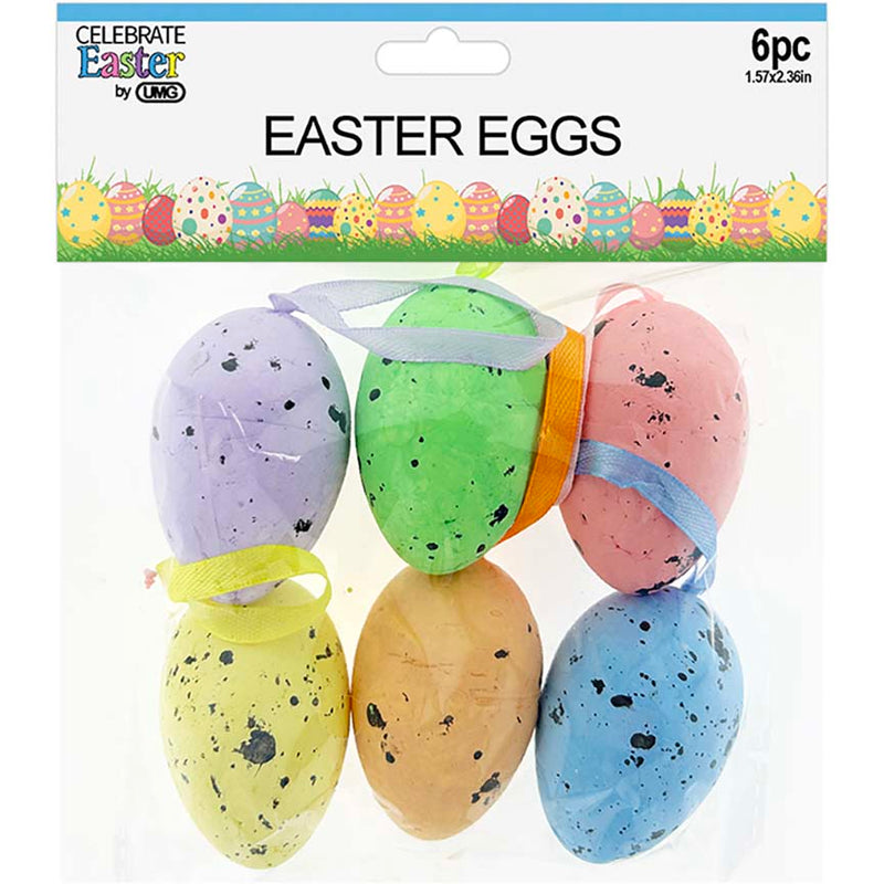 EASTER EGG FOAM 6PC ASTD COLOR