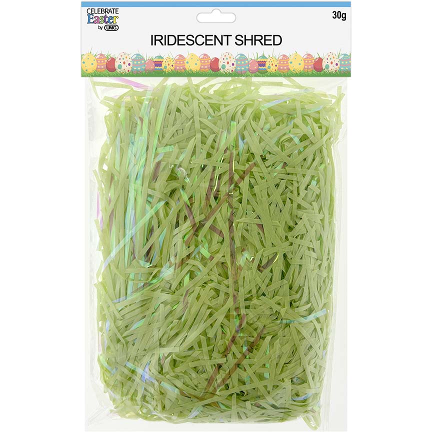 EASTER GRASS 30G IRIDESCENT GREEN