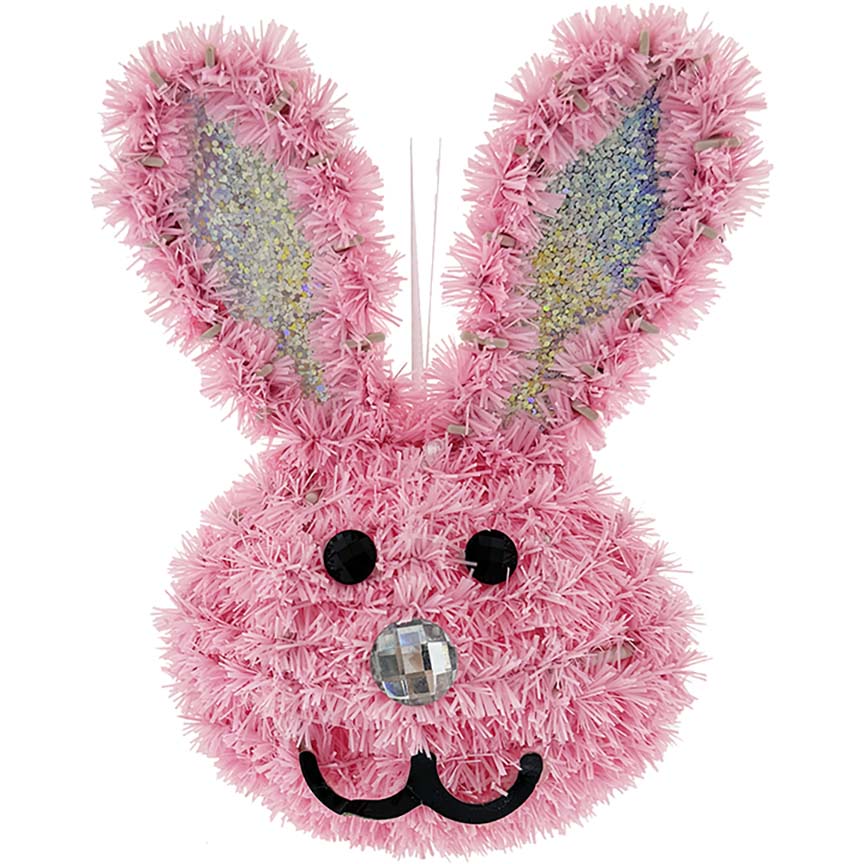 EASTER TINSEL BUNNY FACE 3D 16x11CM