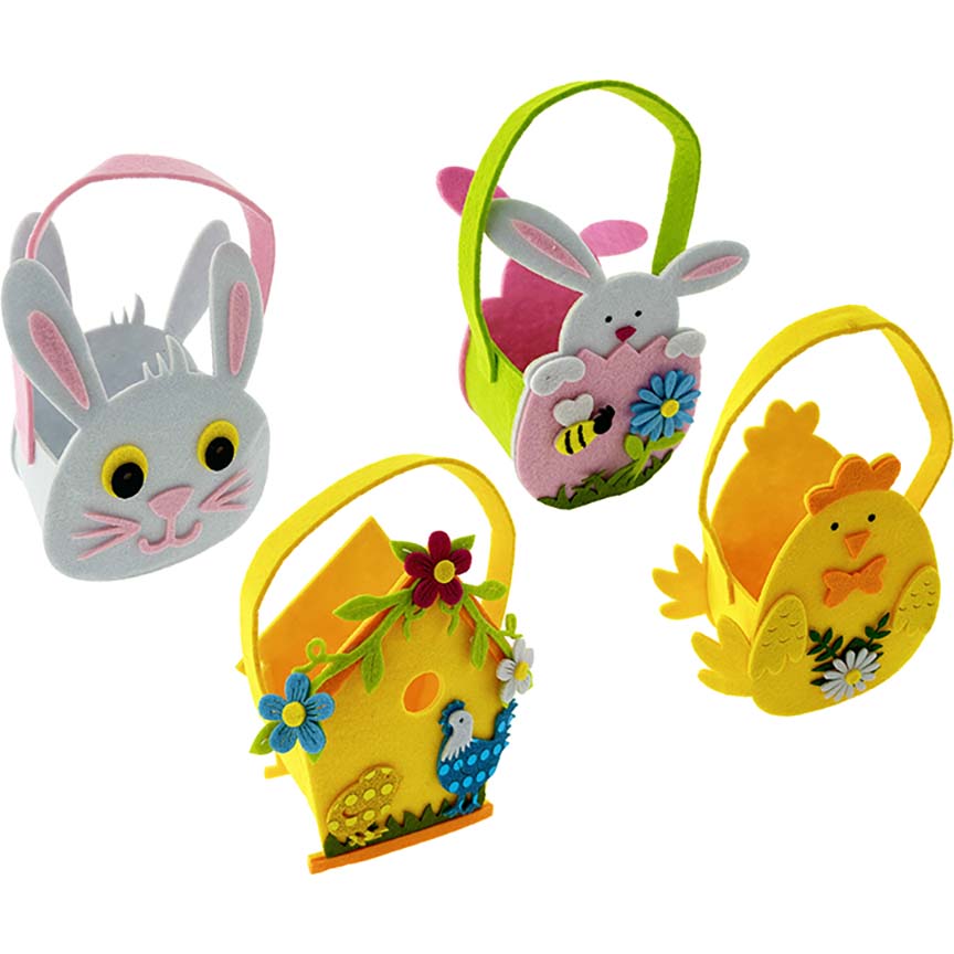 BAGS FELT MIX STYLE 4ASSORTED APPROX LENGTH: 6-7in (15-17cm)