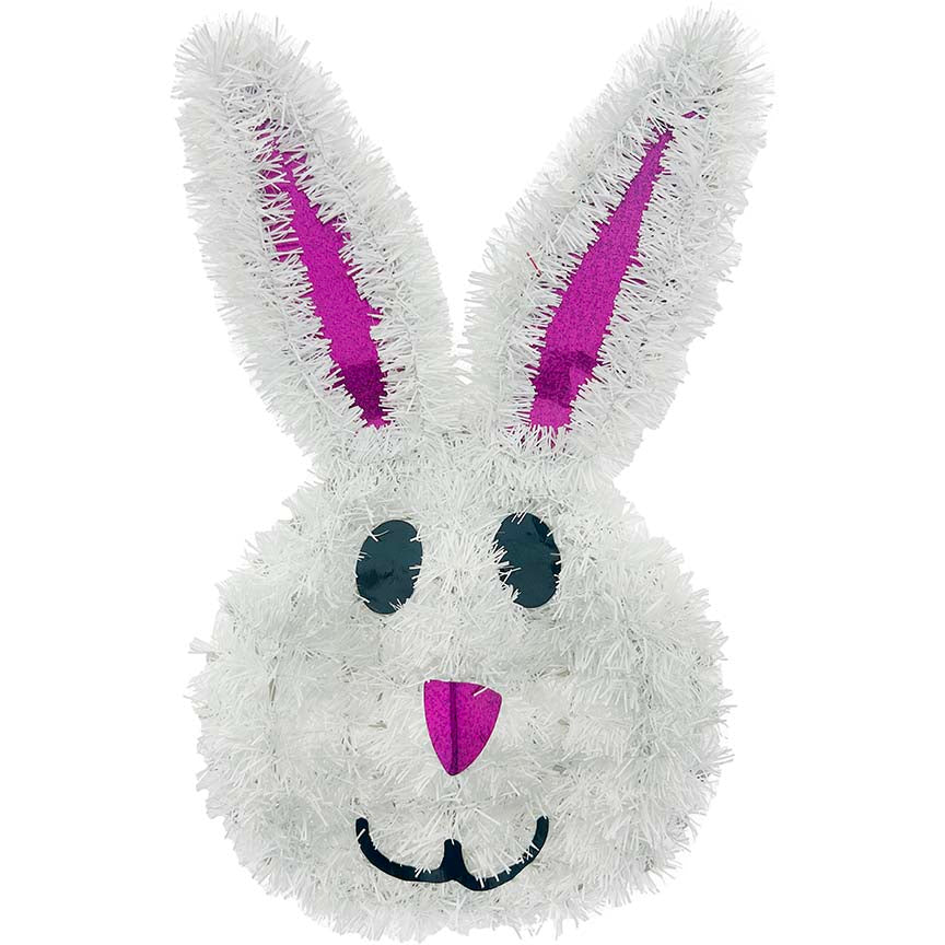 HOME DÉCOR TINSEL BUNNY HEAD 14.17x8.27in (36x21cm)