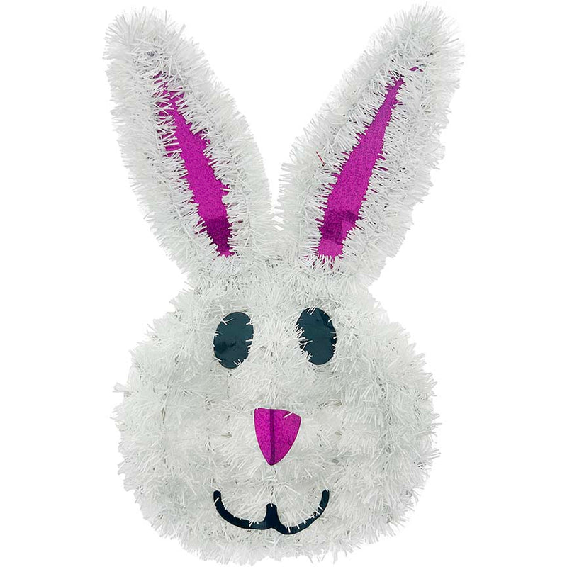 HOME DÉCOR TINSEL BUNNY HEAD 14.17x8.27in (36x21cm)