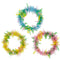 HOME DÉCOR TINSEL WREATH 3 COLORS ASSORTED 12.99in (33cm)