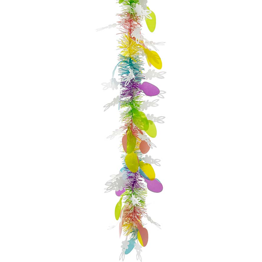HOME DÉCOR TINSEL GARLAND EGG 4.7in(12cm) PLY 6ft(2m)