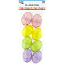 FILLABLE EGGS CLEAR DIAMOND 8CT 2.36in (6cm)