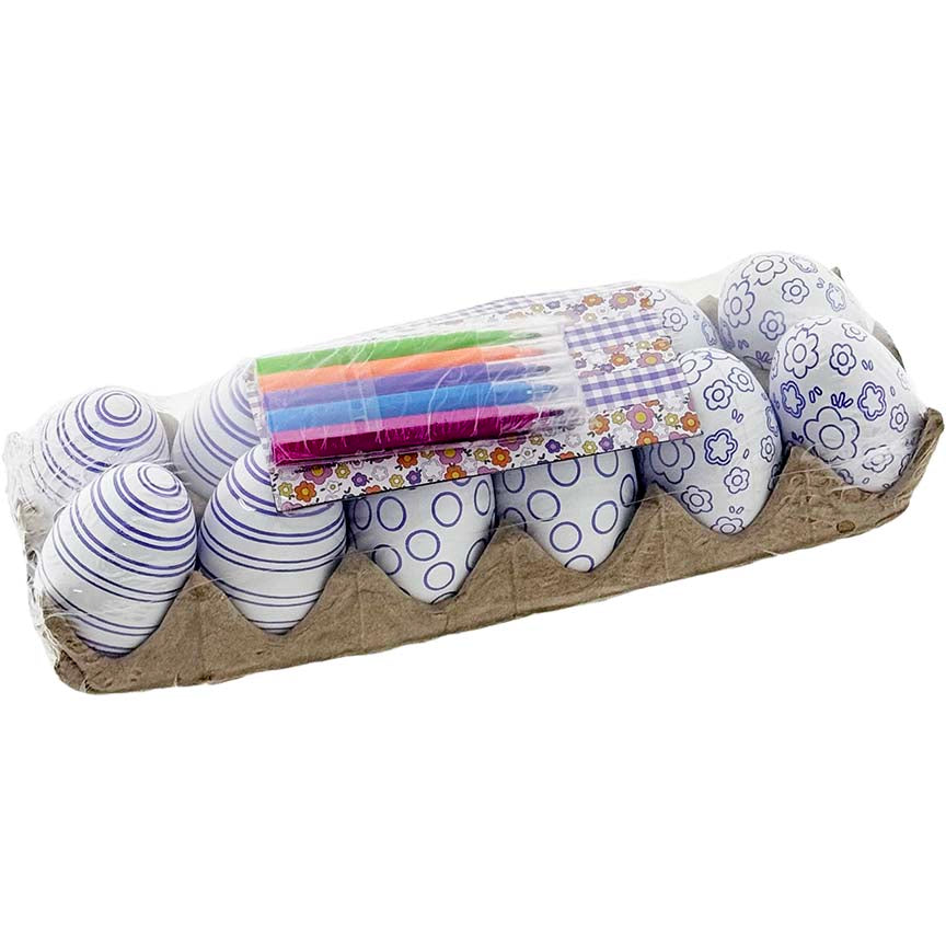 CRAFT EGG CARTON COLORING SET 12PC 2.36in (6cm)