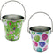 TIN BUCKET W/HANDLE 2ASSORTED 4.06x3.78in (10.31x9.6cm)