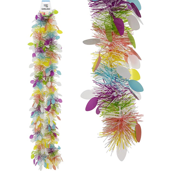 HOME DÉCOR TINSEL GARLAND 2ASSORTED 6.56ft (2m)