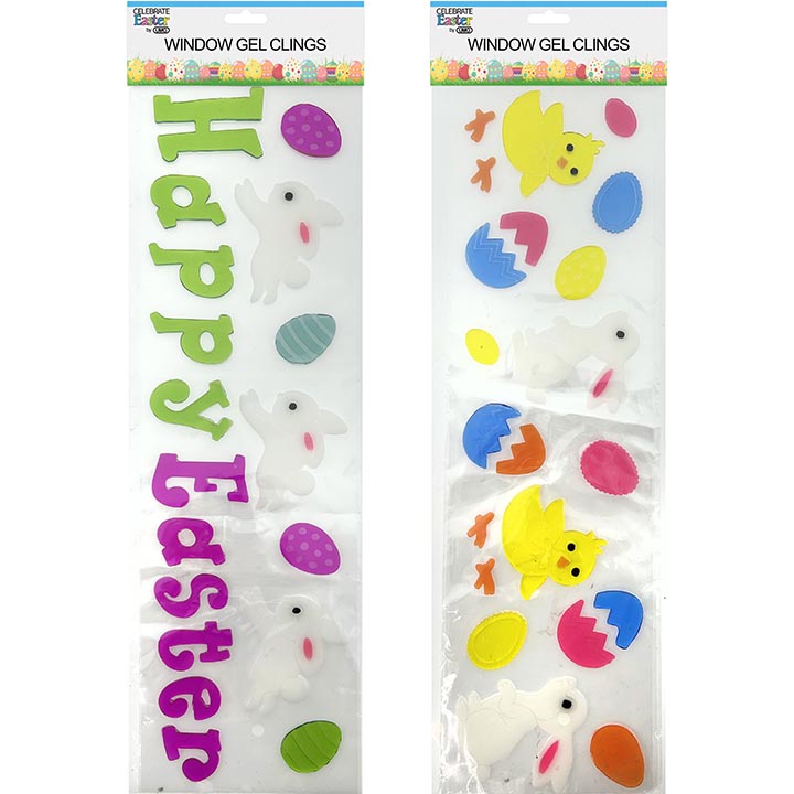 HOME DÉCOR WINDOW CLINGS GEL 2ASSORTED SHEET SIZE: 19.5(L)X5.5(W)in(50x14cm)