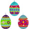 HOME DÉCORS FELT PLAQUE EGGS 3ASSORTED 15x11.125in (38.1x28.26cm)