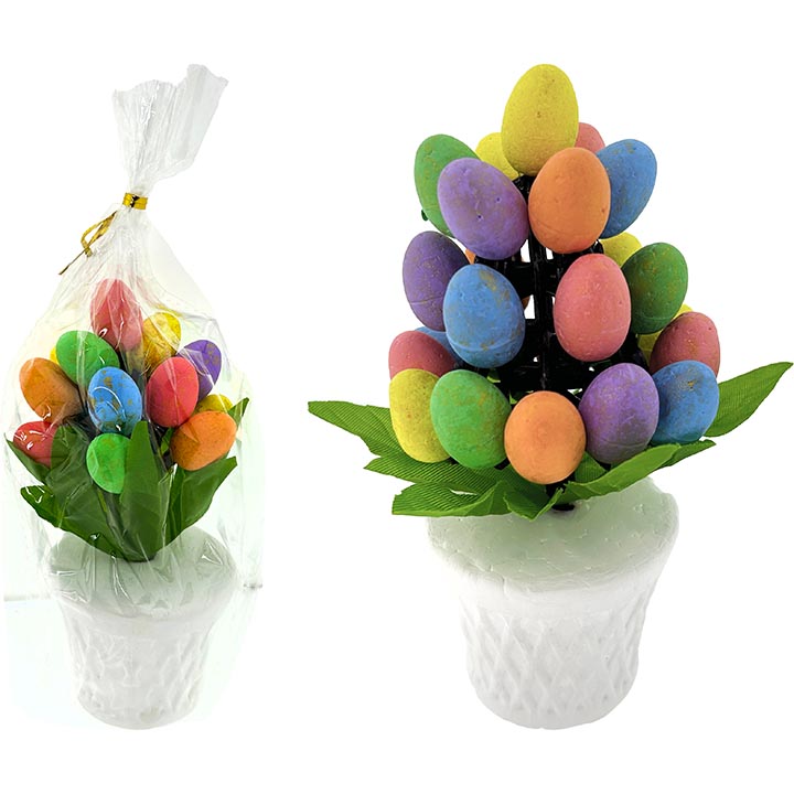 POT EGG DÉCOR FLOWER POT W/ 15 EGG (1IN) HEIGHT: 6.5in(17cm)