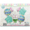 PARTY BALLOONS BUNNY W/ "HAPPY EASTER" 5PK 4PC-18in(45cm) & 1PC-38in(96cm)