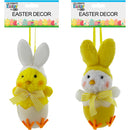 FOAM BUNNY DÉCOR HANGING 2ASSORTED 2x4.72in (5.08x11.99cm)