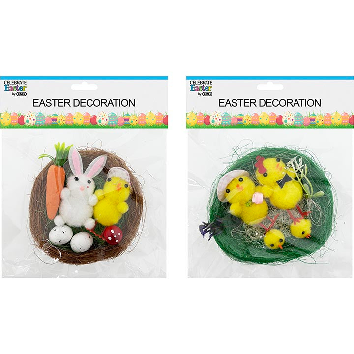NEST DÉCOR HEMP CHICK/BUNNY 2ASSORTED 4in (10.16cm)