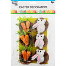NEST DÉCOR BUNNY/CARROT 6PC 6x4x2.3in (15.24x10.16x5.84cm)