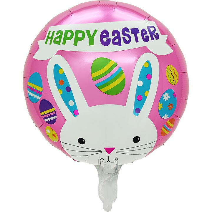 PARTY BALLOON PINK W/ BUNNY 18x20in (45.72x50.8cm)