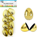 FILLABLE EGGS GOLD 8PC 2.5in (6.35cm)