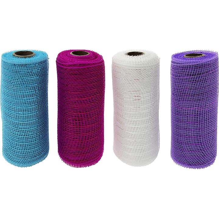 CRAFT MESH WRAP 4 COLORS ASSTD 6inx15ft(15cmx4.5m)