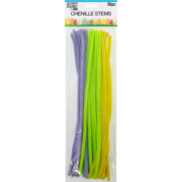 CRAFT CHINELLE STEM PASTEL COLORS 50PC 12in(30cm)