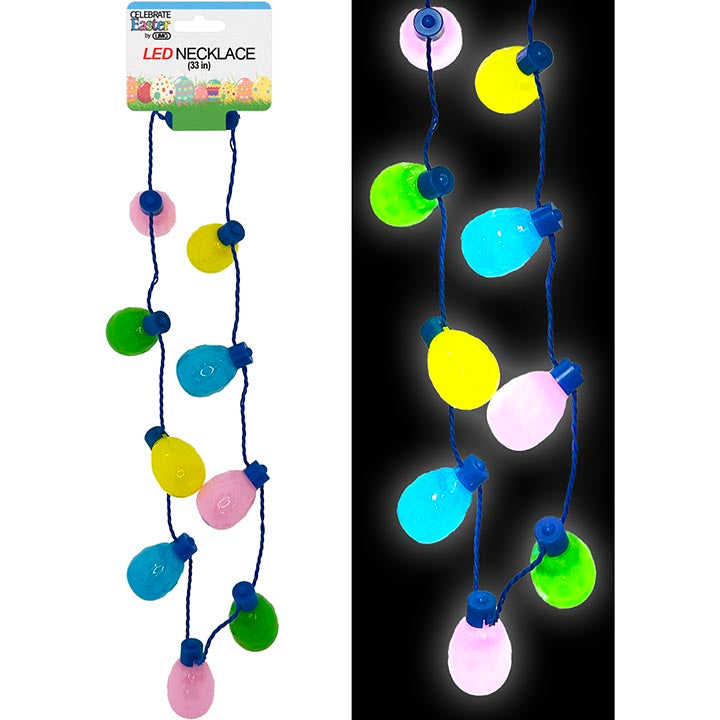 ACCESSORY NECKLACE EASTER EGG LIGHT UP 33in(84cm)