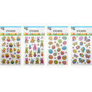 CRAFT STICKERS HOT STAMPLED 26PC 4ASSORTED 1 SHEET 8.4x5.25in(21.3x13.34cm)