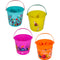 BUCKET PLASTIC 4 COLORS ASSORTED 6(TD)x4.5(H)in (15x11.4cm)
