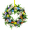 FLORAL WREATH DÉCOR W/ EGGS & DAISIES 9in (23cm)
