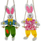 HOME DÉCOR HANGING BUNNY ON SWING 13x10in (33x25cm)