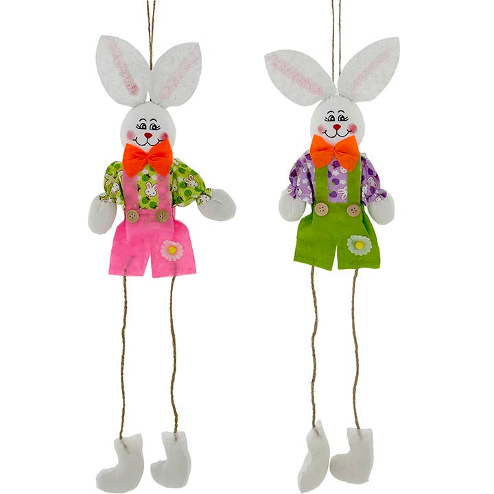 HOME DÉCOR HANGING BUNNY 2ASSORTED 25in (64cm)