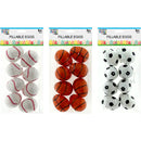FILLABLE EGGS SPORTS 8PC 2INCH 3ASTD