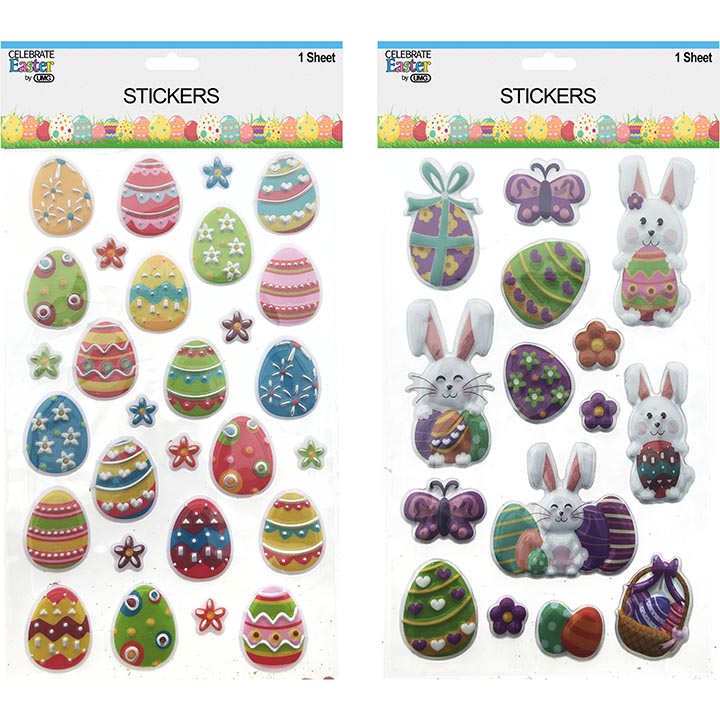 CRAFT STICKERS POP 1 SHEET 5.5x8.7IN 2ASSTD