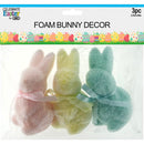 FOAM DECOR BUNNY 3PC 2x3.7INCH