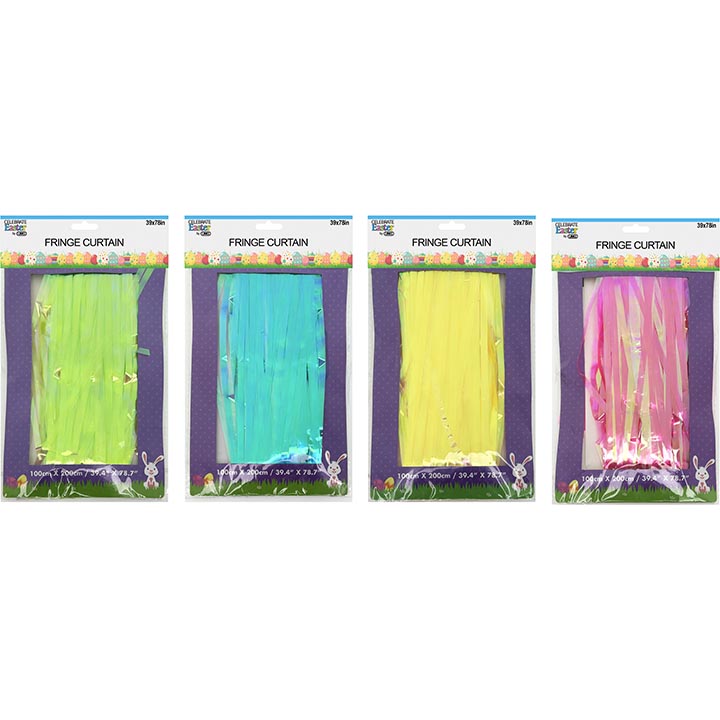 FRINGE CURTAIN IREDESCENT 39x78IN