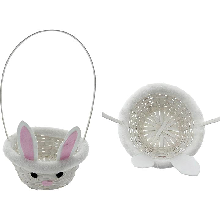 BASKET W/ BUNNY DECOR (9.44x3.94INCH)