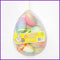 FOAM EGG DECOR IN A BOX W/ GLITTER 6PC 2ASSORTED 2.36in(6cm)