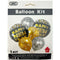 NEW YEAR BALLOON 6-PC SET 2 FOIL, 2-GOLD, 2 SILVER 20