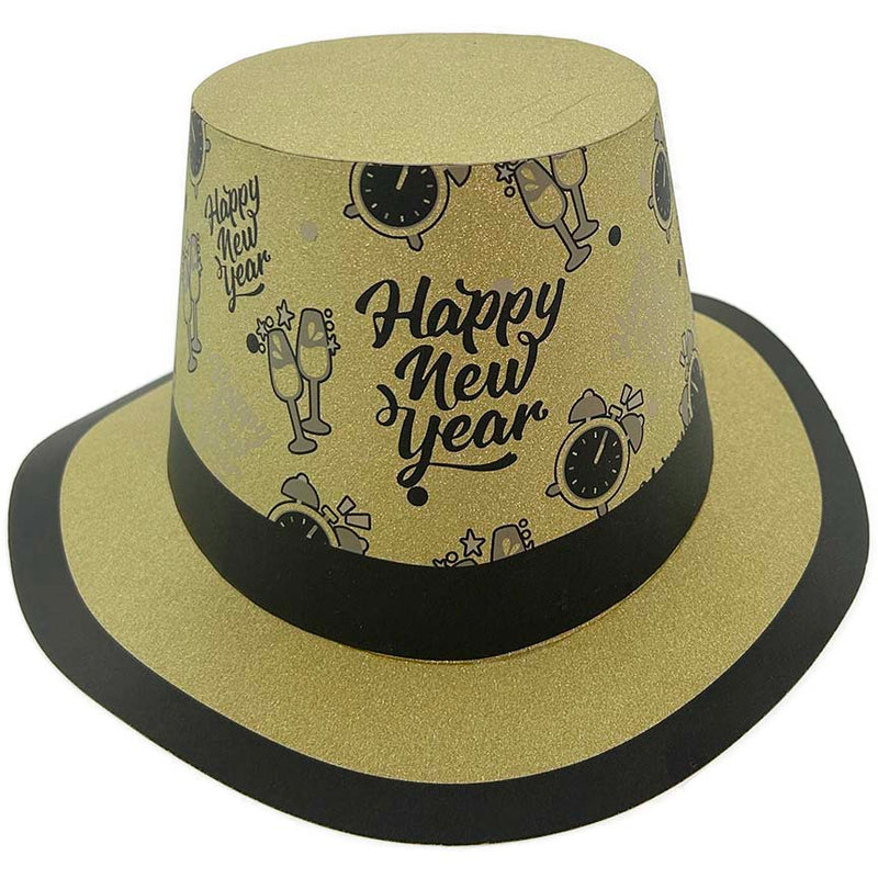 TOP HATS NEW YEAR LT GOLD GLTR