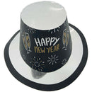TOP HATS  NEW YEAR BLACK & SILVER