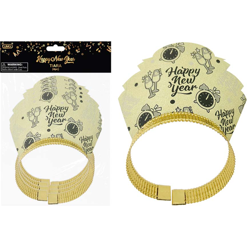 TIARA XL 4PC LT GOLD GLTR