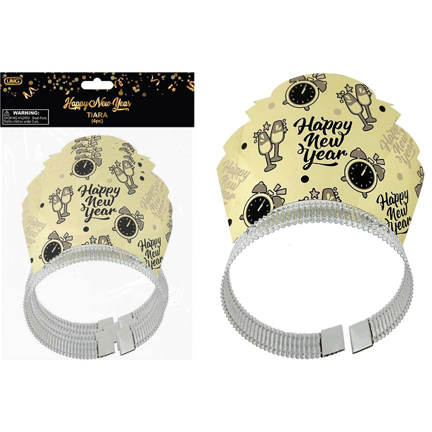 TIARA XL 4PC LT GOLD SHINY