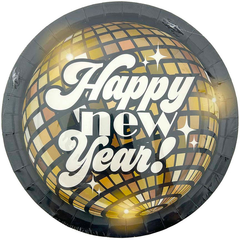 PAPER PLATES NEW YEAR ROUND 8PC 9IN