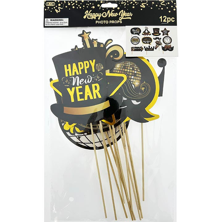 PHOTO PROPS NEW YEAR 12PC 8x6INCH