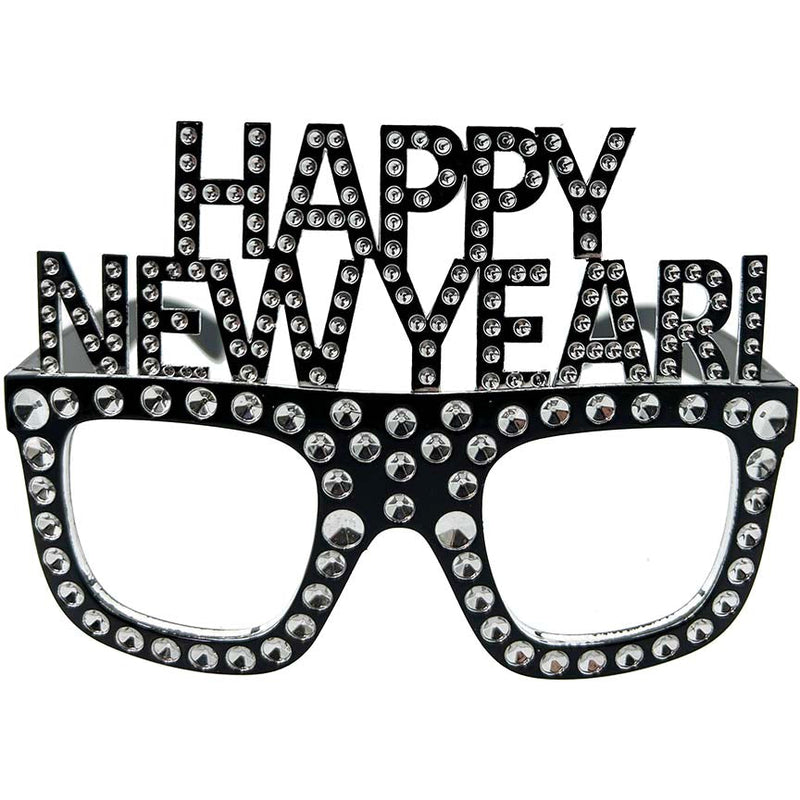GLASSES HAPPY NEW YEAR SILVER