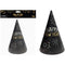 NEW YEAR CONE HAT 6PK BLACK