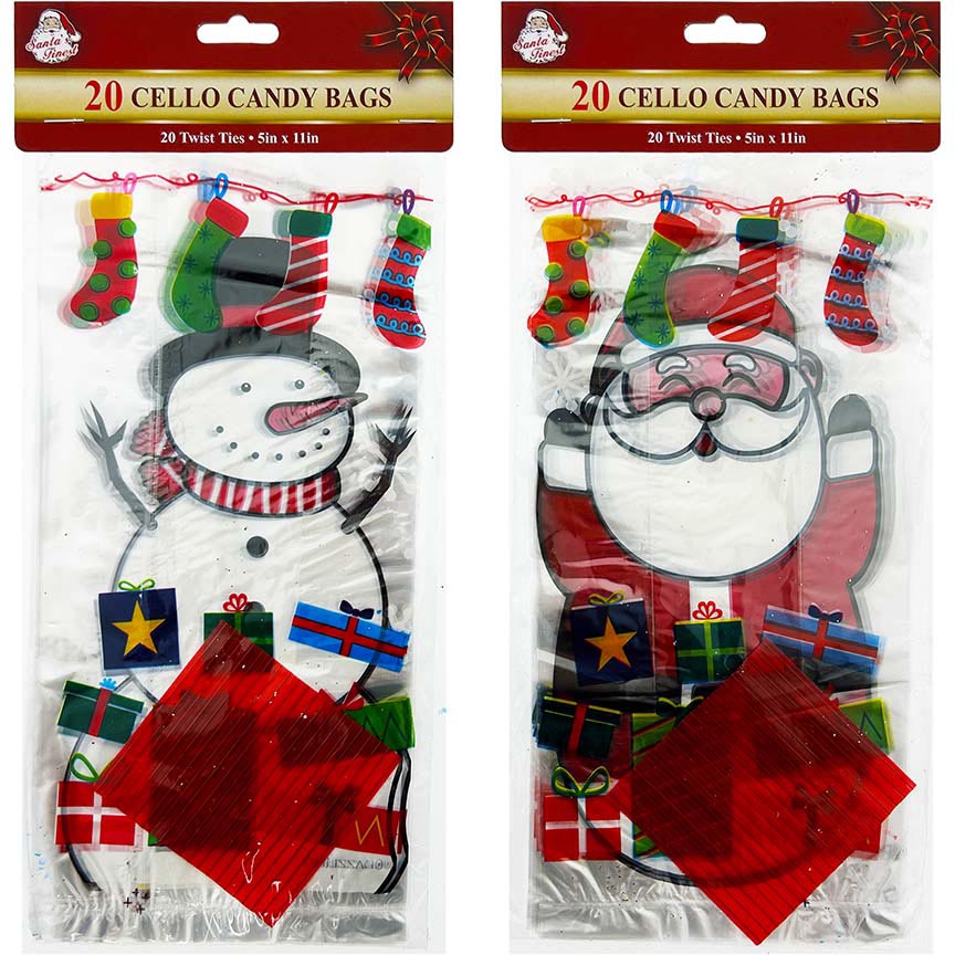 CELLO BAGS PRNTD 5*11IN 20PC 2ASSTD