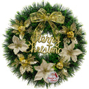 WREATH 36CM DECORATED GOLD MD