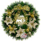 WREATH 36CM DECORATED GOLD MD